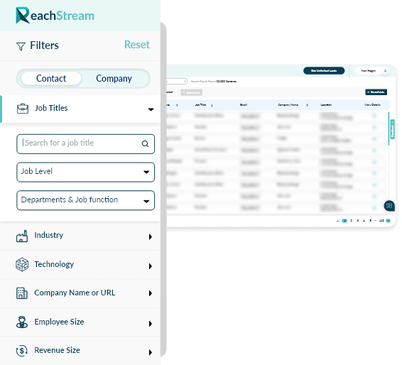 B2B Contact Search filter overview